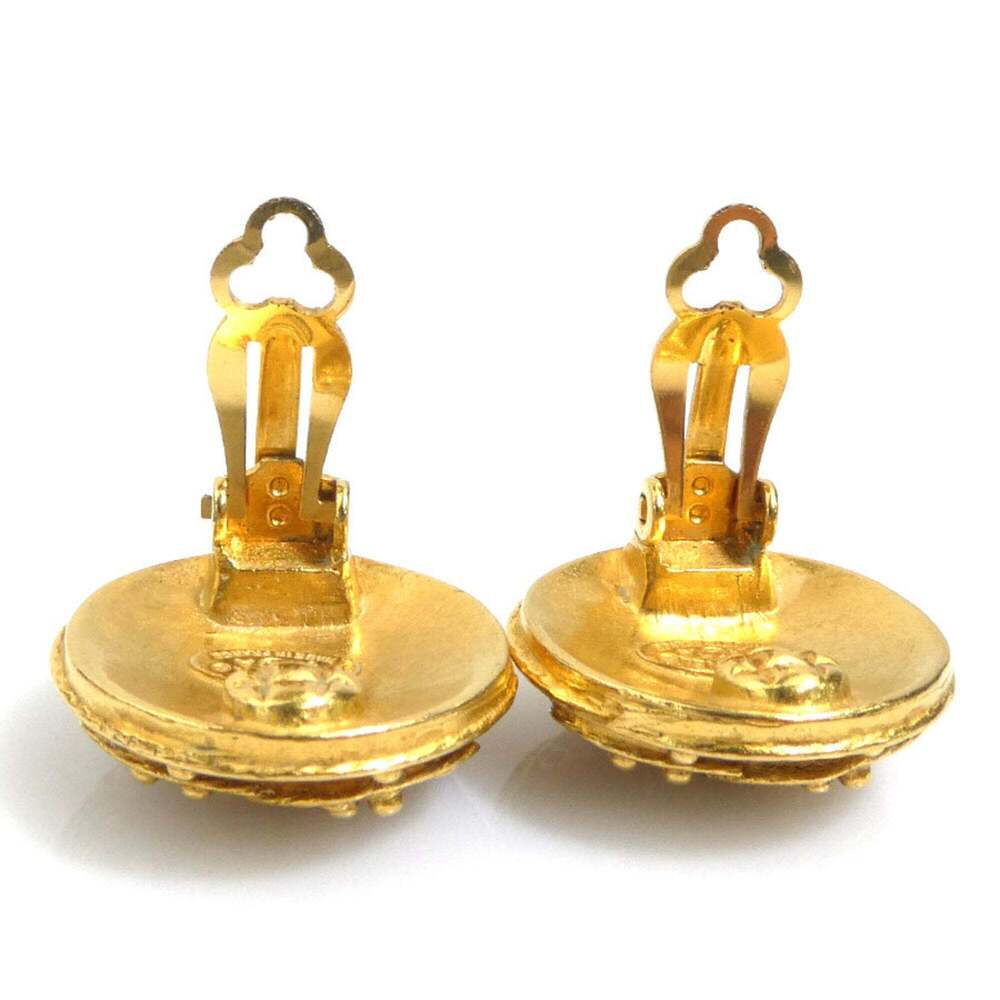CHANEL Gold Logo Earrings - Picture 4 of 8